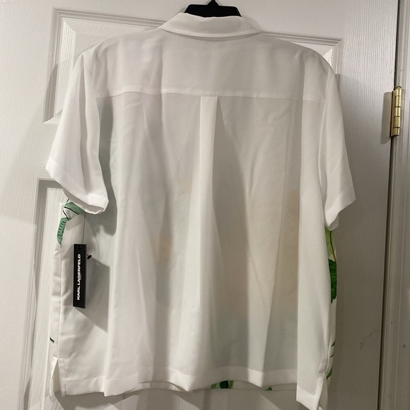Karl Lagerfeld floral short sleeve shirt. Xl - Picture 8 of 8